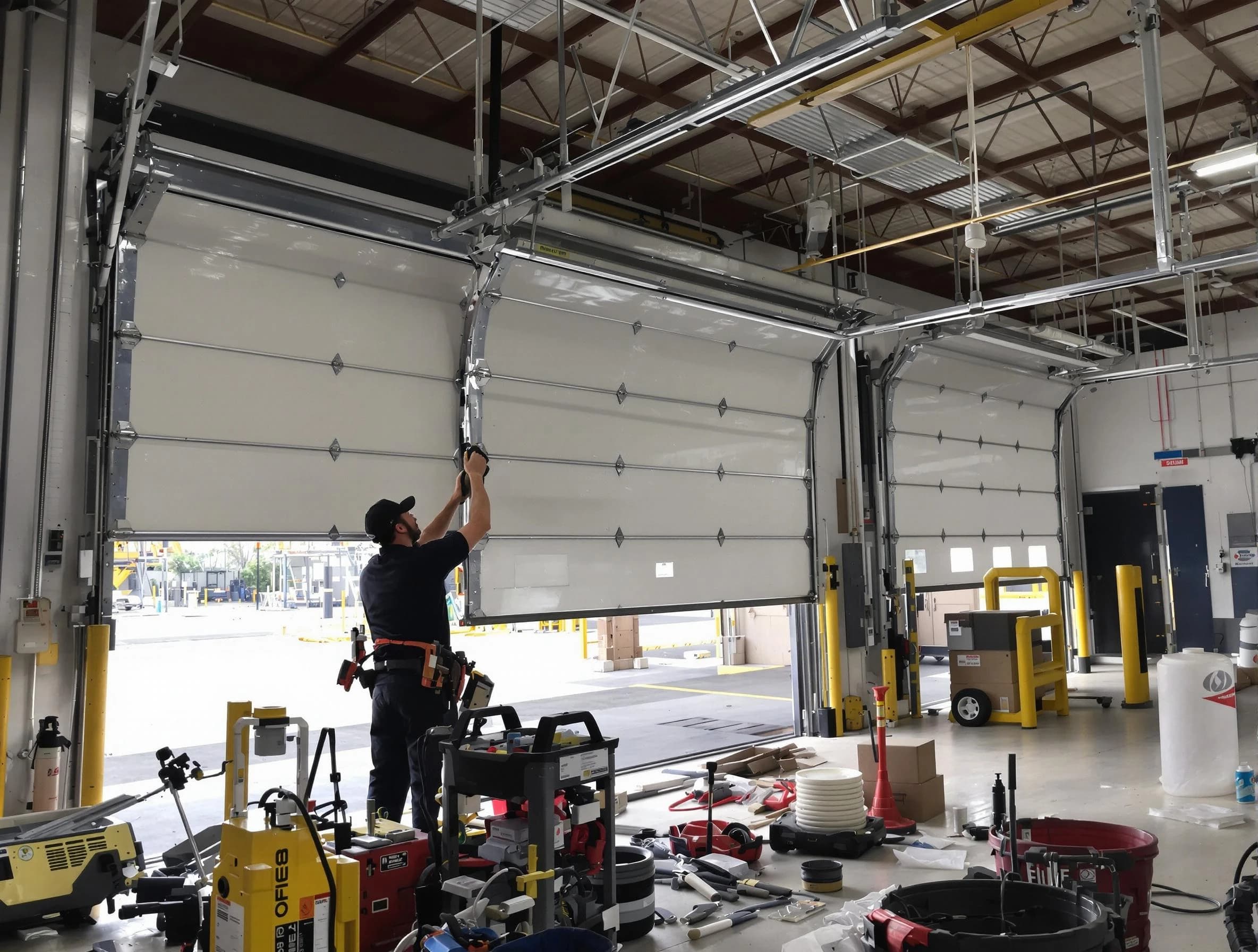 Glendale Garage Door Repair technician performing commercial garage door repair in Glendale